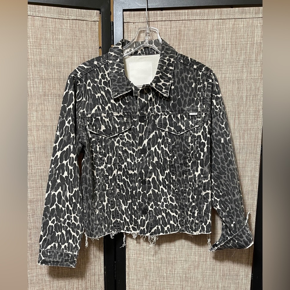 Mother - The Cut Drifter Leopard-Print
Denim Jacket